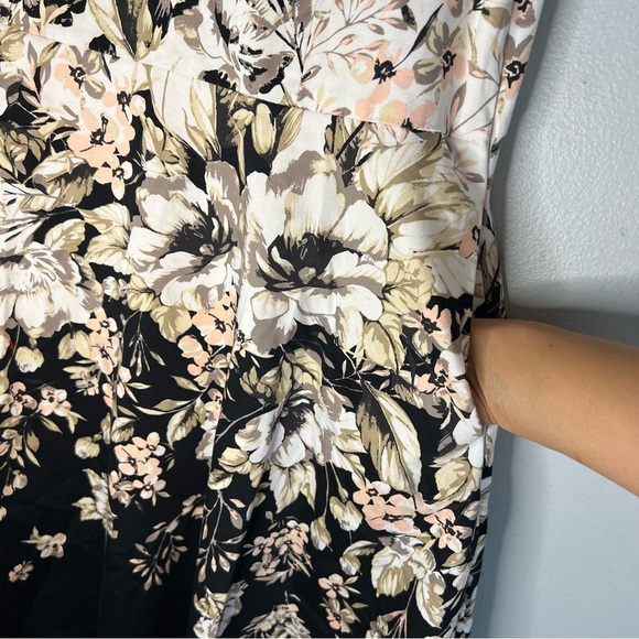 Isaacmizrahi Cap Sleeve fit & Flare Floral Midi Dress White Pocket Sz 6 Lined - Picture 12 of 12